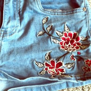 3 for $20 Embroidered Jean Shorts